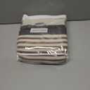 Brown Shower Curtain Cotton Boho Striped Shower Curtains for Bathroom with Tassel 72 X 72 Grey