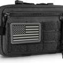 Tactical Molle Pouches Tactical Admin Pouch Compact Molle EDC EMT Utility Bag Gadget Gear Bag Military Organizer Tool Pouch of Double Layer Design Medical(Black camo)