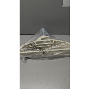 Bihoonge 50Pack Upgraded Short Neck Vertical Space Saver Hangers, 360 Degree Swivel Hooks, Non-Slip Hangers, Liquid Silicone, Smooth as Skin (Not Velvet) - Cream