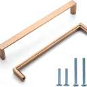 10 Pack 6.3 Inch(160mm) Cabinet Pulls Square Champagne Bronze Kitchen Cabinet Handles Kitchen Cabinet Hardware Gold Drawer Pulls for Dresser Cupboard Wardrobe