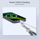 2 x Phone Wrist Strap - Universal Multi-functional Polyester Woven Wristband For Mobile Phones, with Two Tether Tabs and One Leather Buckles (Dark grey)