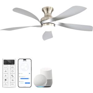 Sofucor 52 Inch Smart Ceiling Fans with Lights and Remote, APP Control, 52 inch Max