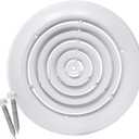 HVAC Premium 12'' Round Ceiling Diffuser - Easy Air Flow - HVAC Vent Duct Cover [White] - [Outer Dimensions: 16'']