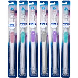 Oral-B Gum Care Extra Soft Toothbrush for Sensitive Teeth and Gums, Compact Small Head, (Colors Vary) - Pack of 6 (1 Count (Pack of 6), Multicolor)