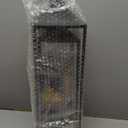 22'' 19'' Large Lanterns Decorative Outdoor Indoor, Set of 2 Black Metal Candle Lanterns Halloween Lanterns Modern Farmhouse Floor Lanterns Decorative for Home Decor, Mantle, Patio, Porch, Garden