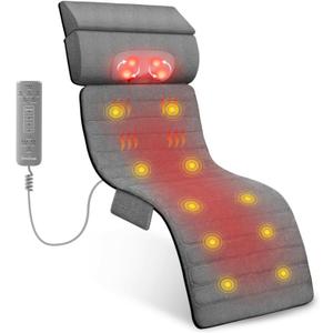 Full Body Massage Mat, Detachable Neck Massager, Back Massager Pad, Massage Chair Full Body, 10 Vibrating Motors, 5 Massage Modes and 3 Heating Settings