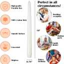 NIKY 10 inch White Taper Candles for Christmas, Set of 12 Unscented Dripless Candlesticks - 8 Hours Long Burning for Home Decor, Wedding, Parties and Special Occasions