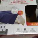 Sunbeam Electric Throw Royal Luxe Microplush Heated Blanket, 4 Heat Settings, 4-Hour Auto Shut-Off, Fast Heating, Warm and Cozy, Grey Rodeen Plaid, Queen