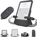 Remote Control Page Turner and Stand for Kindle Paperwhite Oasis eReaders,Clicker Page Turner Forward and Backward,Kindle Accessories for iPhone,iPad,Tablets Reading,Camera Video Record &Selfie (Black)