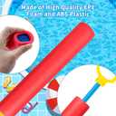 Water Guns, Pool Foam Blaster Squirt Guns 6 Pack - Lightweight, 38ft Range, Noodle Design, Bulk Summer Outdoor Swimming Pool, Backyard, Beach Water Game Fighting Play Toys for Kids Adults