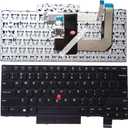 Laptop Replacement US Layout Keyboard for Lenovo T470 T480 X527 X598 01HX447 01HX487 01AX516 with Frame, Track Point, No Backlit Black