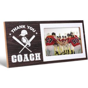 Sumind Sport Graduation Coach Picture Frame Football Softball Baseball Soccer Basketball Volleyball Graduation Photo Frame Thank You Coach Gift 4" x 6"(Baseball)