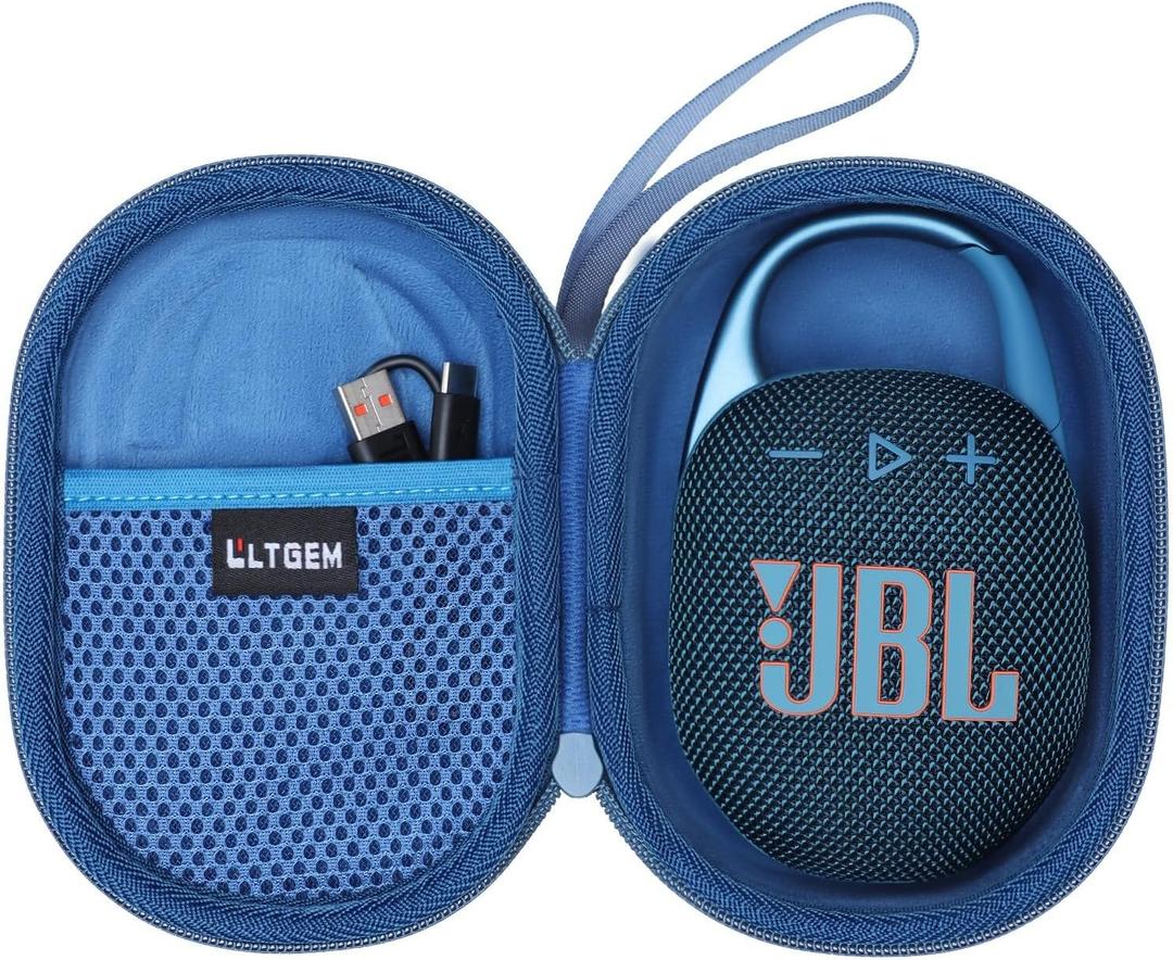 LTGEM Case Compatible with JBL Clip 4/5 Ultra Portable Waterproof Dustproof Bluetooth Speaker, Blue