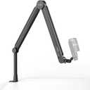 IXTECH Premium Microphone Boom Arm with Desk Mount, 360 Rotatable, Fully Adjustable, for Podcast, Video, Gaming, Radio, Studio, Recording, Sturdy and Universal VALIANT Model (1 Black)