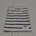 LilyCoco Womens 3/4 Length Sleeve Tops Striped Boatneck Shirt Breton French Cotton Tees, Size: 3XL