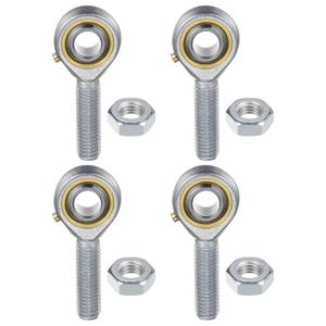 M METERXITY 4-Pack POS10 Rod End Bearing, M10x1.5 Right Thread Self-Lubricating Male Thread Steel Joint Rod Ends W Jam Nuts for Forging Machine Tools