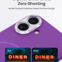 Magnetic Silicone Case for iPhone 16 Case with 2 Screen Protector, Upgraded Hard Acrylic Camera Protector Soft Slim Stylish Cute Phone Cover Compatible with MagSafe, Purple