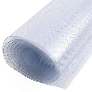 Resilia Industrial Deep Pile Carpet Runner - Crosshatch Pattern Non Slip Carpet & Rug Protector Mat, Waterproof Clear Plastic Vinyl Floor Covering, 30 Inches Wide x 25 Feet Long