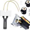 338906 Gas Dryer Flame Sensor Kit with 279311 Ignitor and 279834 Gas Valve Solenoid Coils by Funmit, Gas Dryer Repair Kit Replaces Wp338906 Ap3094138 Ps334310 12001349