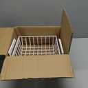 6 PACK Hanging Under Shelf Storage Basket Kitchen Cabinet Organizer Storage, Slides Under Wire Shelves for Counter Pantry Desk Bookshelf, White