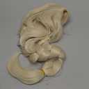 Wiggy Mermaid White Blonde Braided Wig for Kids Girls, 19.69'' Long Platinum Blonde Princess Kids Wig + Wig Cap for Halloween Party Costume Cosplay