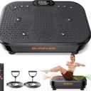 Vibration Plate Exercise Machine, Full Body Vibrating Plate for Lymphatic Drainage, 99 Adjustable Speeds, Power Vibration Fitness Platform for Weight Loss & Fitness, Women Men