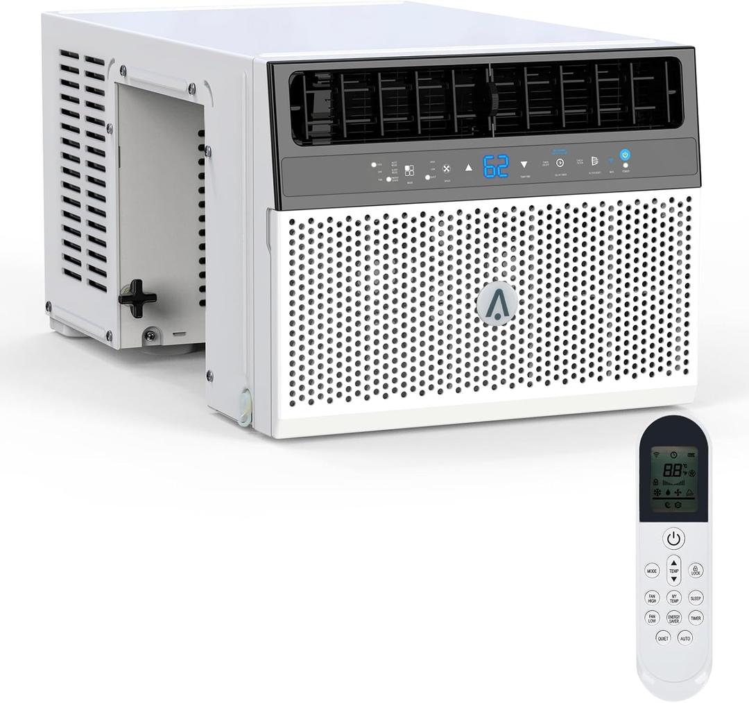 6000 BTU Window Air Conditioner U-Shaped, Window ac Air Units U Shaped Cools Up to 250 sq. ft., Open Window Flexibility, 6 Modes, Sleep Mode, Ultra Quiet, Energy Efficient, Window AC for Home