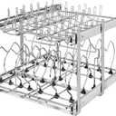 Rev-A-Shelf 2-Tier Kitchen Cabinet Pullout 20.75" Cabinet Organizer for Pots, Pans, and Lid Cookware, Adjustable Heavy Duty Wire, Chrome, 5CW2-2122-CR