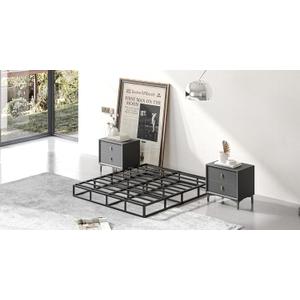 Full-Size-Box-SpringFull Box Spring 5 inch,Easy Assembly Full, Metal Sturdy Heavy Duty Structure with Fabric Cover,Mattress Foundation,3500lbs Max Weight Capacity