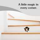 2 x 3D Funny Mouse Hole Realistic Wall Decal Peel and Stick, Sticker with 3D Effect, Funny Wall Stickers for Bedroom, Door Corner or Baseboard Decor (Set of 3)