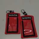 Oudain 2 Pcs Service Dog ID Holder Identification Service Dog Clip on Badge Holder Display Your Doggy Zippered Pouch Carry Small Items Clip on Badge Pocket with Card Slot