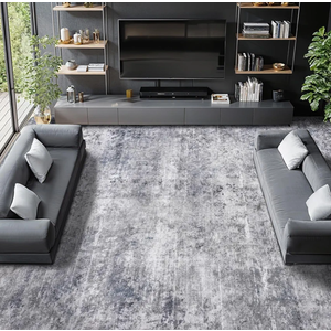 Washable Rug 9x13 Area Rugs for Living Room - Stain Resistant Non-Slip Backing Boho Rug for Bedroom,Durable & Ultra-Thin Vintage Large Area Rug(9x13,Gray/Blue)