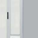 Ideal Pet Products Aluminum Pet Patio Door, Adjustable Height 77-5/8" to 80-3/8", 7" x 11-1/4" Flap Size, White, Medium/7" X 11.25" Flap Size