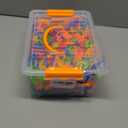 Tcnroy 600PCS STEM Building Toys, Straw Constructor Toys Up Grade Engineering Building Sets for Kids Develops Motor Skills and Logic Thinking, Fun Educational Toy Great for Gift