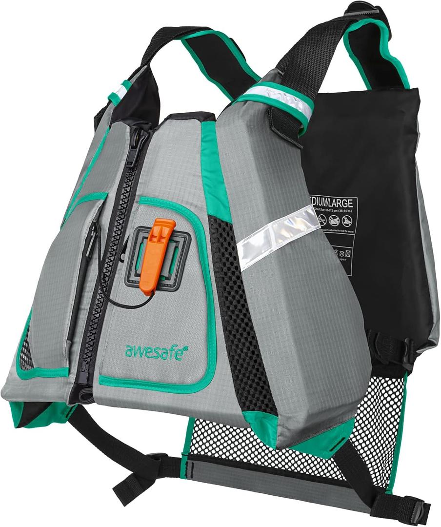 awesafe Adult Watersport Universal Vest (Medium-Large, Aqua)