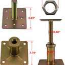 Adjustable 4 1/3" - 7" House Floor Jacks Mini Screw Post Pole for Leveling, Galvanized, 6 Pack