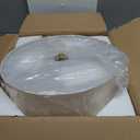 13" Boho Woven Rattan Ceiling Light Fixture, 3-Light Semi Flush Mount Modern Drum Lamp with Beige Fabric Shade, Rustic Lighting for Bedroom, Living Room, Dining Room, Hallway and Entryway (Brown)