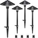 SUNVIE Low Voltage Pathway Lights LED Landscape Lights Low Voltage 3W 12-24V 3000K Landscape Lighting Cast-Aluminum Waterproof Landscape Path Lights for Yard Walkway Garden ETL Listed Cord, 4 Pack