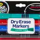 Crayola Take Note Chisel Tip Dry Erase Markers, Kids at Home Activities, Broad Line, Multicolor, 4 Count