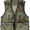 Foldable Outdoor Fishing Camping Travel Mesh Vest, Multi-Pockets Photography Lightweight Vests, XL