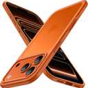 JETech Matte Case for iPhone 17 Pro 6.3-Inch, Shockproof Military Grade Drop Protection, Frosted Translucent Back Minimalist Phone Cover, Anti-Fingerprint (Orange)