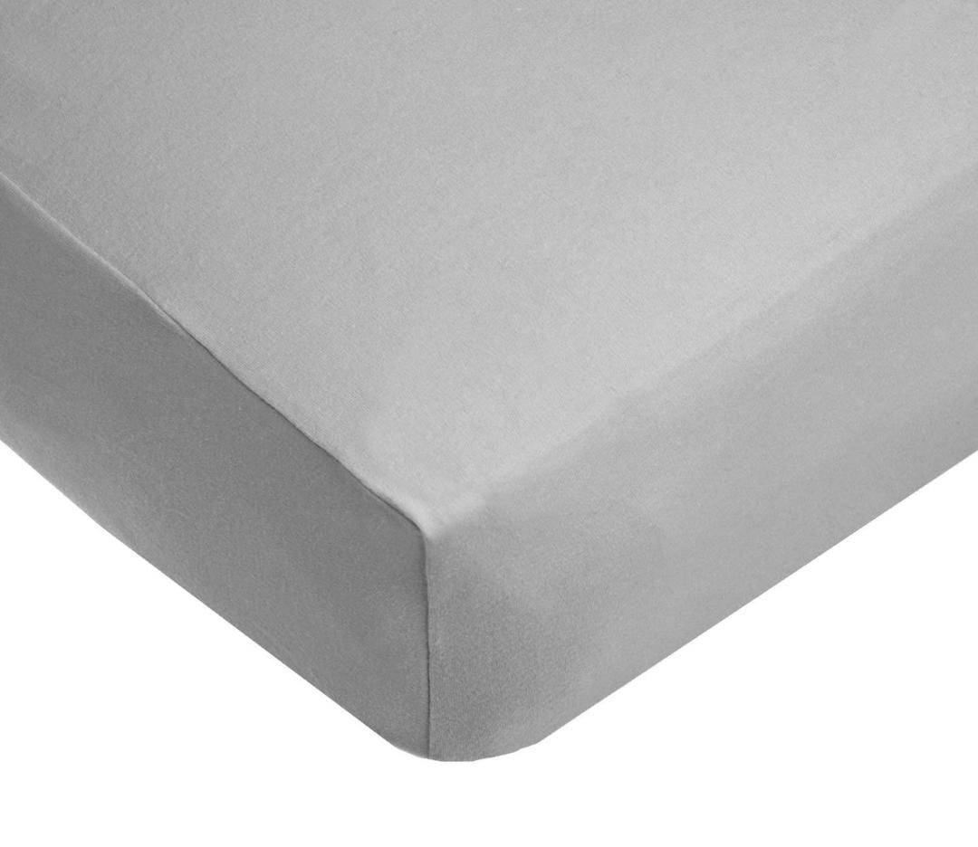 American Baby Company 100% Natural Cotton Fitted Crib Sheet 52" x 28" - Soft, Breathable, Hypoallergenic & Gentle Toddler Bed Sheet, Ash Gray, Neutral for Boys & Girls