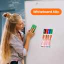 ECHSRT Acrylic Pen Holder 2-Pack With Megnetic,No-Adhesive Embedded Magnets, Dry Erase Marker Holder for Whiteboard & Fridge, Locker Accessories Organizer for Office School Desk (1 Compartment-Magnetic)