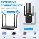 2026 WiFi Extender Signal Booster, Dual Band 5.8GHz&2.4GHz, 6X Faster, WiFi Booster Covers Up to 13880 Sq.ft, WiFi Repeater 1.2Gbps with Ethernet Port, Connects 100+ Devices, One-tap Setup