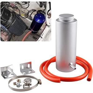 RYANSTAR Universal Car Radiator Coolant Tank 800ml Coolant Expansion Tank Overflow Oil Catch Tank Cooling Catch Bottle Reservoir Aluminum Billet Silver