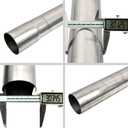 409 Steel 3'' Inch OD Straight Exhaust Pipe Mandrel Tubing Pipe 48" / 4 Ft Long Custom Fitment For Exhaust System