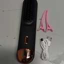 Go Brush Pro 2026 Hair Straightener Brush 300 Million Negative Ionic Portable Hair Straightener Comb for Women with 4 Temps Fast Heating MCH Ceramic Coating Smooth Frizz - Free Hair Shining Black