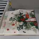 Artoid Mode Holly Pine Cone Leaves Floral Christmas Table Runner, Seasonal Winter Kitchen Dining Table Decoration for Home Party Decor 13x72 Inch