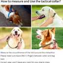 2 x Tactical Dog Collar and Leash - Thick Military K9 Collar - Includes Matching Bungee Leash - Adjustable, Army Grade Nylon Khaki, Control Handle and Heavy Duty Metal Buckle for Dog (Army, L)