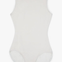 girls High-neck Tank Leotar M, White